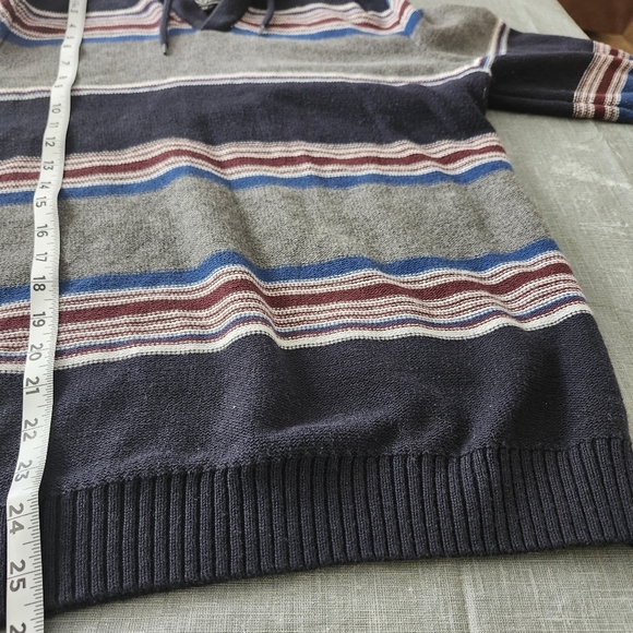 Retrofit‎ Striped drawstring hoodie sweater multicolor cotton blend men medium - Picture 8 of 8